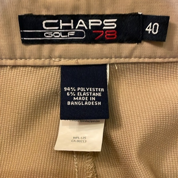 Chaps Golf 78 Men’s 40 Tan Stretch Shorts - Picture 6 of 8